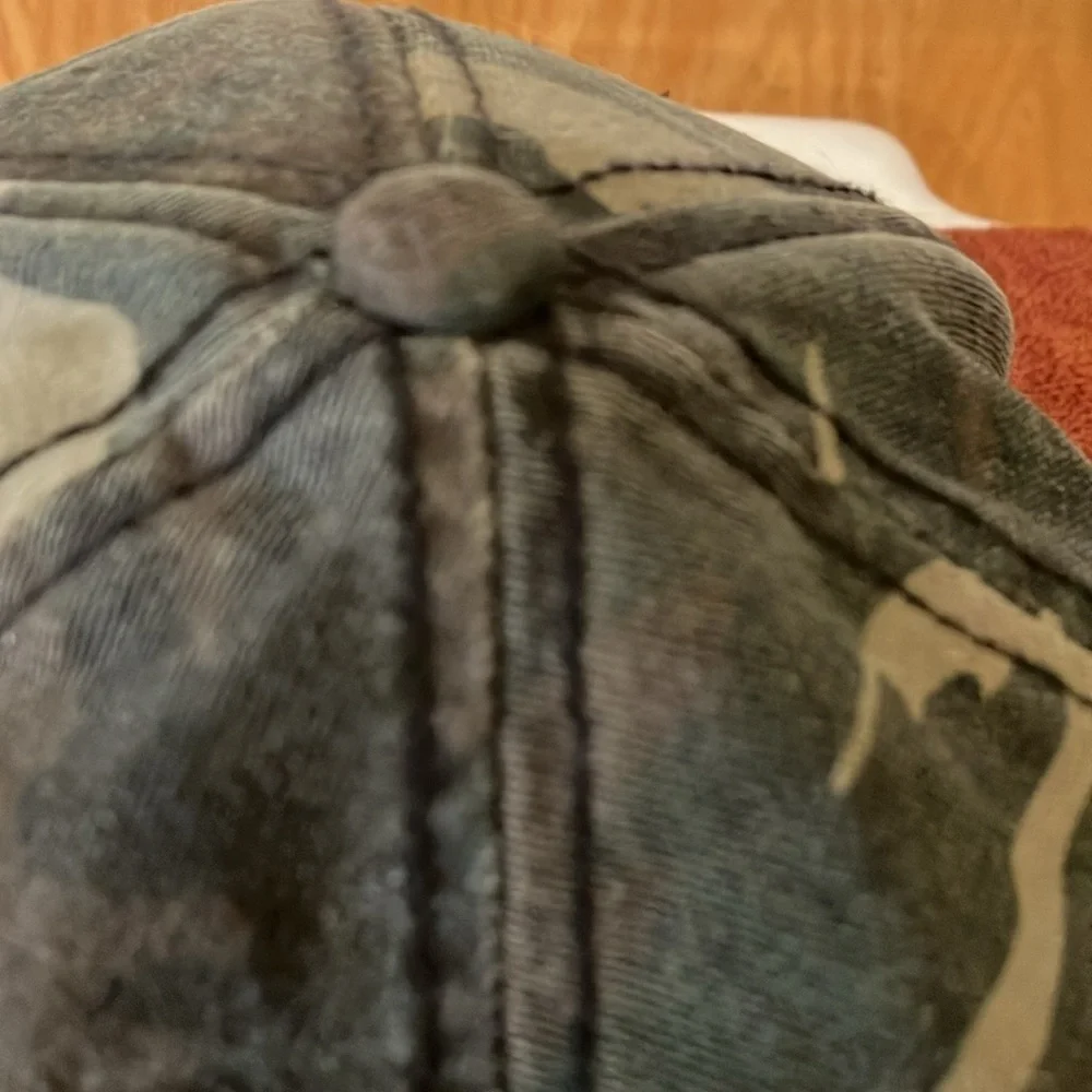 George Brand Green Camo Hat adjustable one size fits most- slightly curved brim